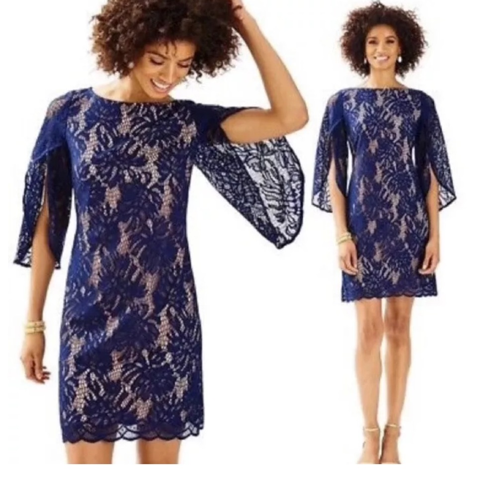 Lilly Pulitzer Belmont Dress Paradise
Found Lace - True Navy. Size: L